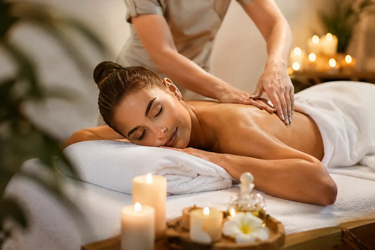Back Massage in a Cozy Spa